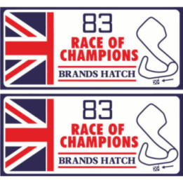 2x 1983 Race Of Champions Brands Hatch Stickers Decals - DecalsHouse