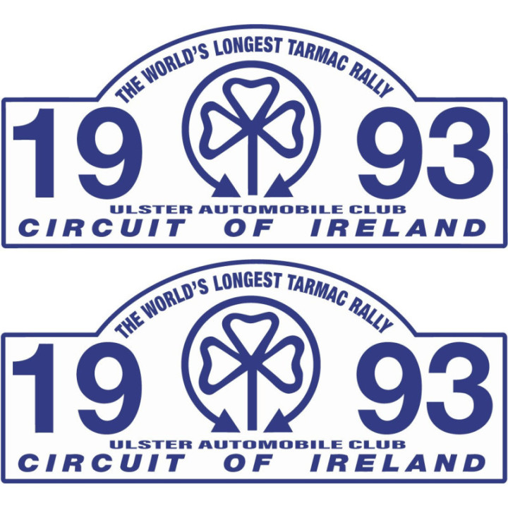 2x 1993 Circuit Of Ireland Stickers Decals - DecalsHouse