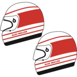 2x Alex Muller Helmet Stickers Decals - DecalsHouse