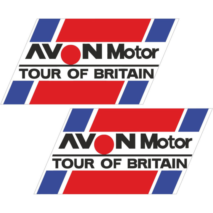 2x Avon Motor Tour Of Britain Rally Stickers Decals - DecalsHouse