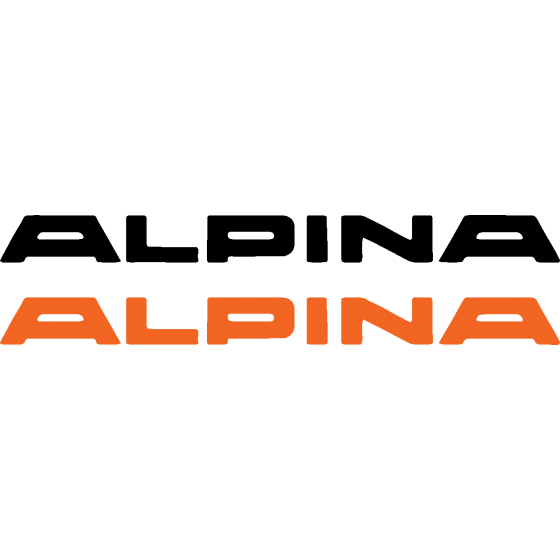 2x Alpina Text Decals Stickers