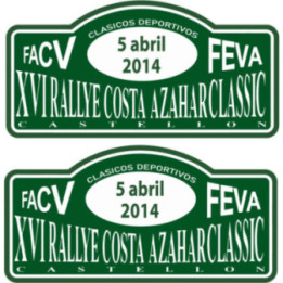 2x Costa Azahar Classic Rally Stickers Decals - DecalsHouse