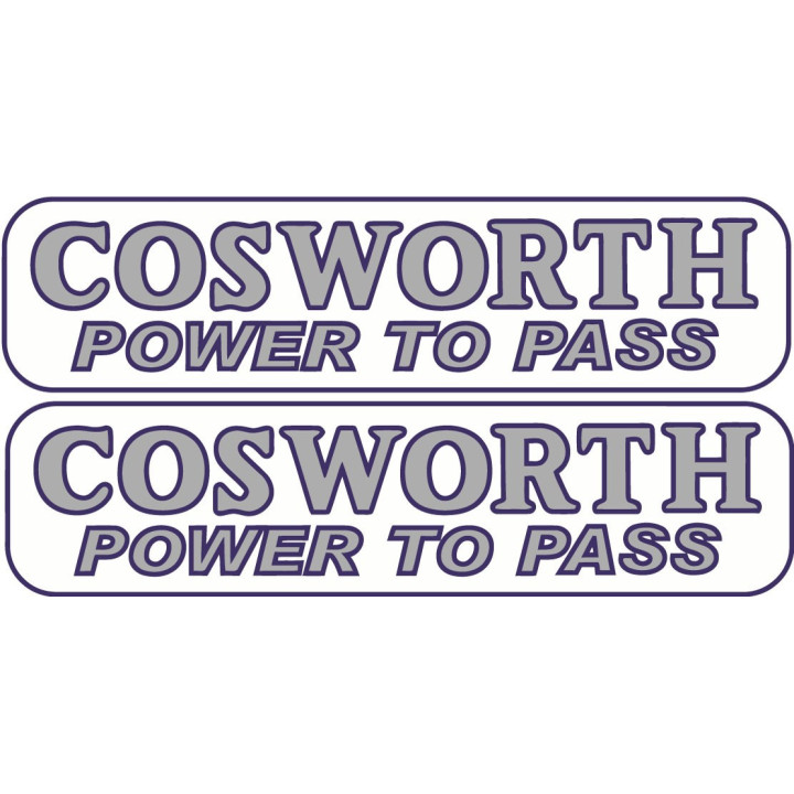 2x Cosworth Power To Pass Stickers Decals - DecalsHouse