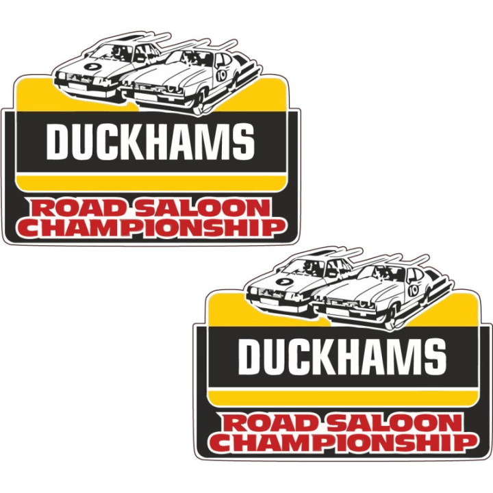 2x Duckhams Road Saloon Championship Racing Stickers Decals - DecalsHouse