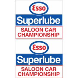 2x Esso Superlube Saloon Car Championship Stickers Decals - DecalsHouse