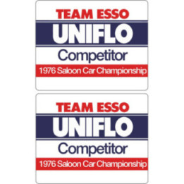 2x Esso Team Saloon Car Championship Stickers Decals - DecalsHouse