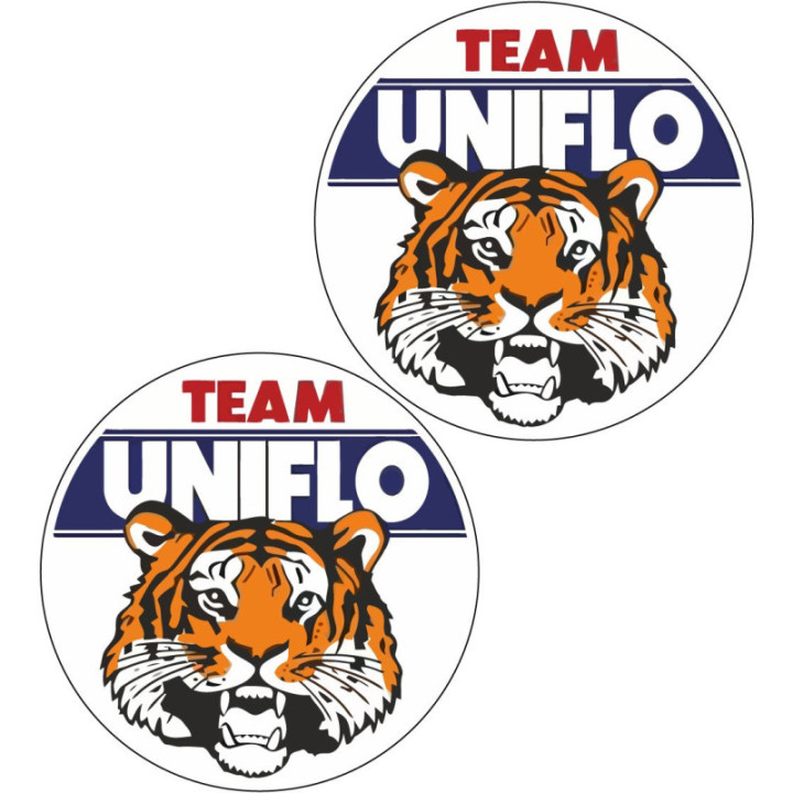2x Esso Team Uniflow Stickers Decals - DecalsHouse