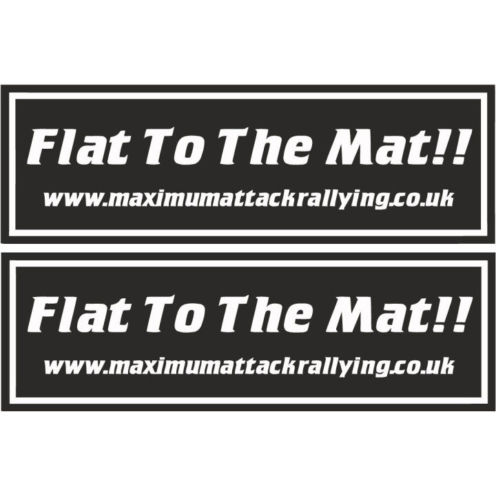 2x Fiat To The Mat Stickers Decals - DecalsHouse