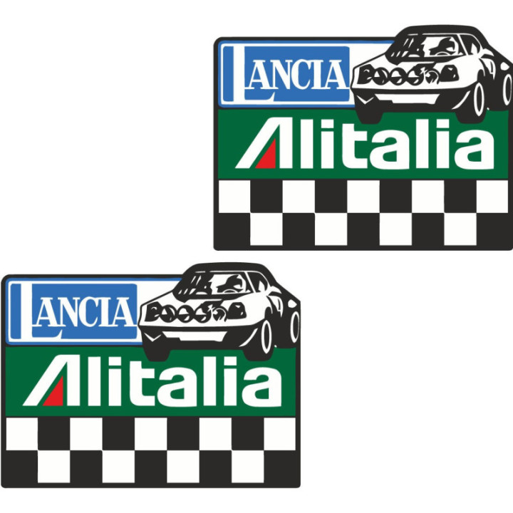 2x Lancia Stratos Rally Team Stickers Decals - DecalsHouse