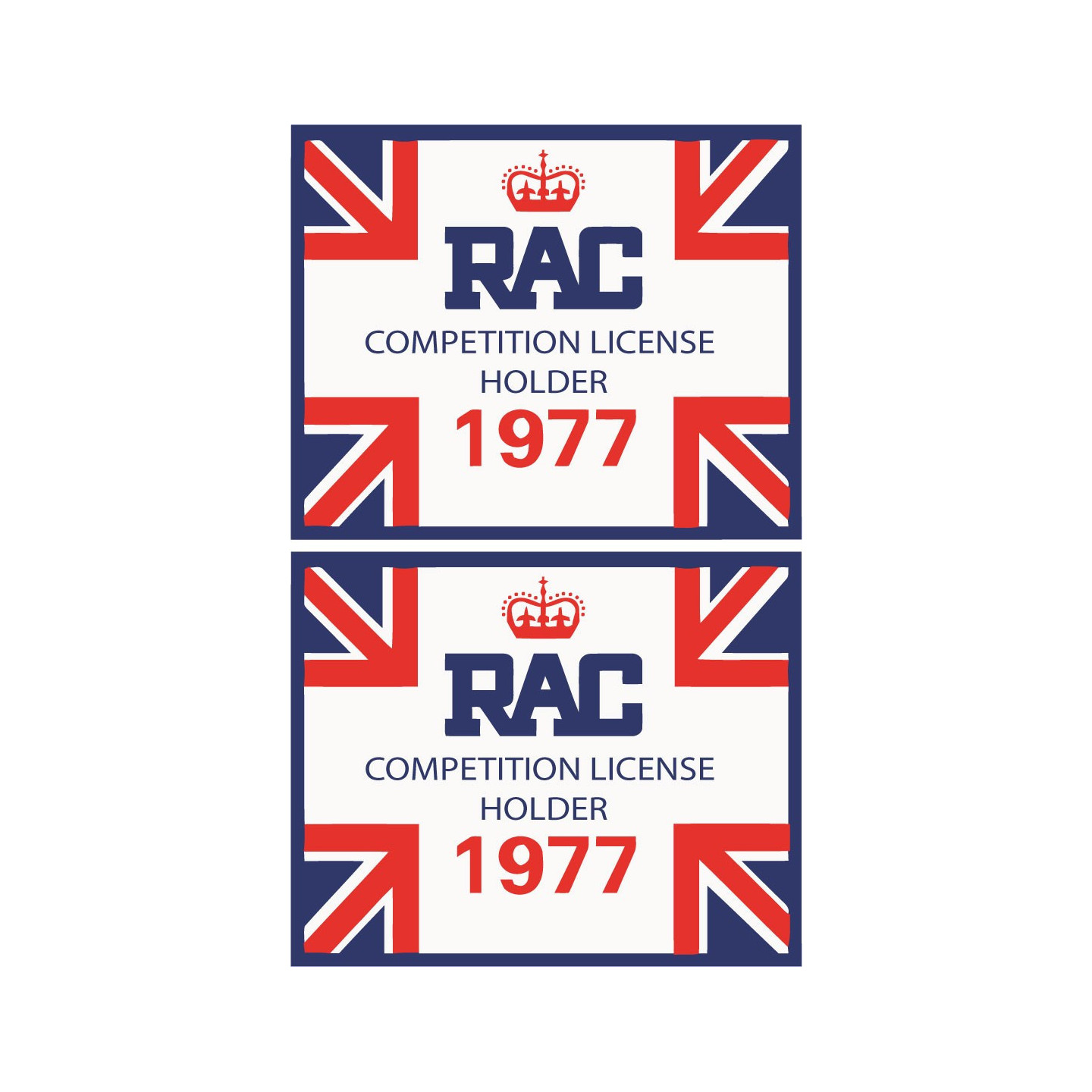 2x Lombard Rac Competition Licence Stickers Decals - DecalsHouse