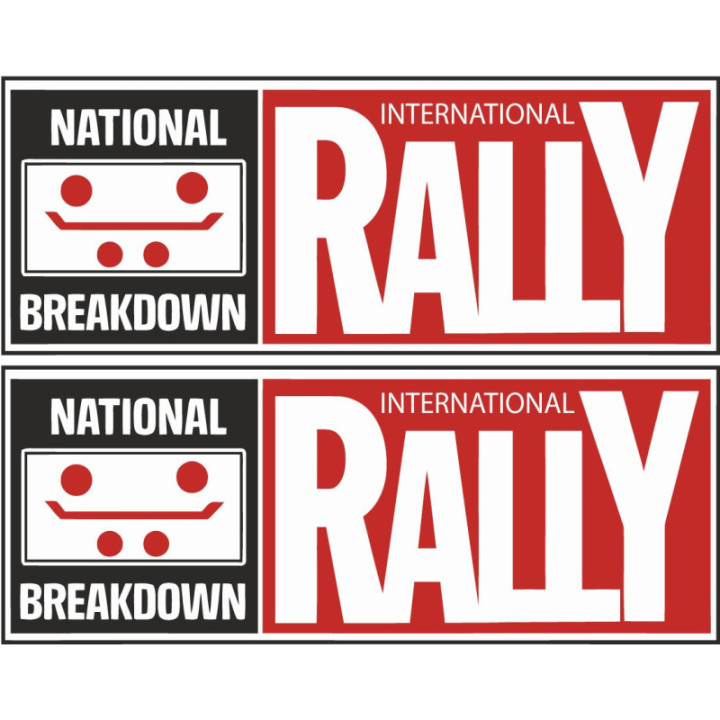 2x National Breakdown International Rally Stickers Decals - DecalsHouse