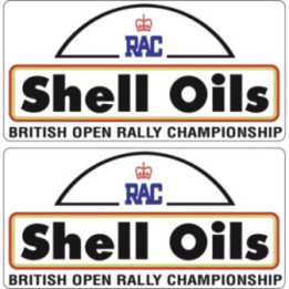2x Rac British Open Shell Oil Door Stickers Decals - DecalsHouse