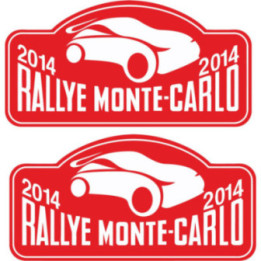 2x Rally Monte Carlo 2014 Stickers Decals - DecalsHouse