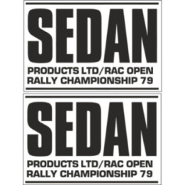 2x Sedan Products Rac Open Rally 1979 Stickers Decals - DecalsHouse