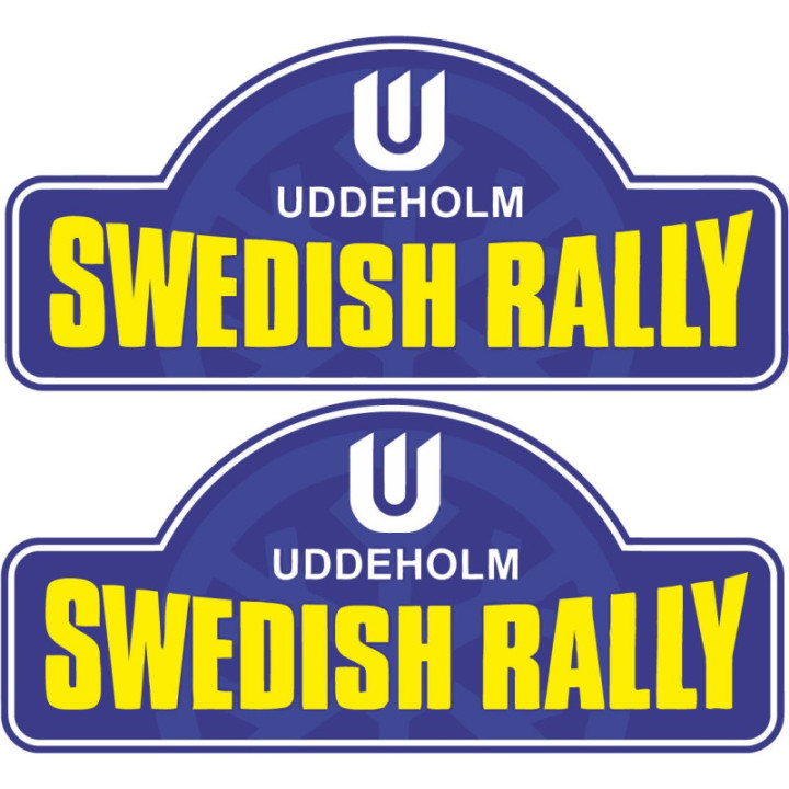 Swedish Rally Stickers – WRC Rally Sweden Winter Stage Decals (2-Pack) | DecalsHouse