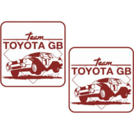 2x Team Toyota Gb Stickers Decals - DecalsHouse