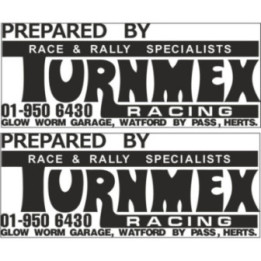 2x Turnmex Racing Stickers Decals - DecalsHouse