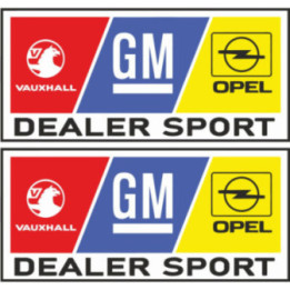 2x Vauxhall Opel Dealer Sport Stickers Decals - DecalsHouse