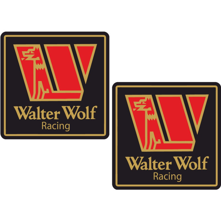2x Walter Wolf Racing Style 2 Stickers Decals - DecalsHouse