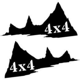 2x 4x4 Mountains 4x4 4wd Off Road Die Cut Stickers Decals - DecalsHouse