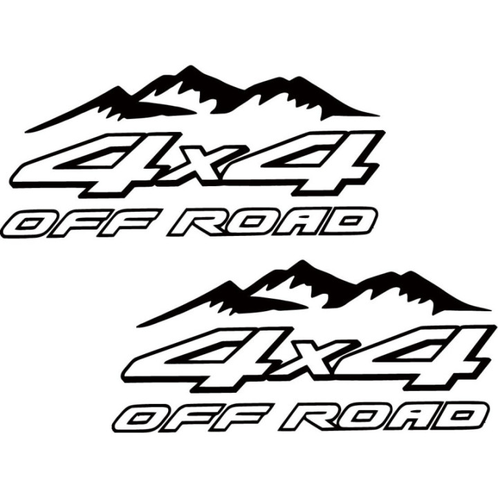 2x 4x4 Off Road 4wd Die Cut Style 13 Stickers Decals - DecalsHouse