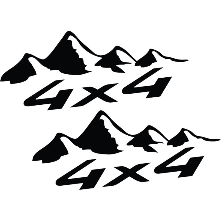 2x 4x4 Off Road 4wd Die Cut Style 15 Stickers Decals - DecalsHouse