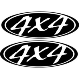 2x 4x4 Off Road 4wd Die Cut Style Oval Stickers Decals - DecalsHouse