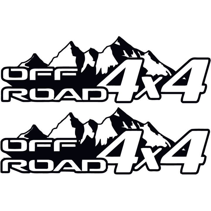 2x 4x4 Off Road 4wd Style 2 Stickers Decals - DecalsHouse