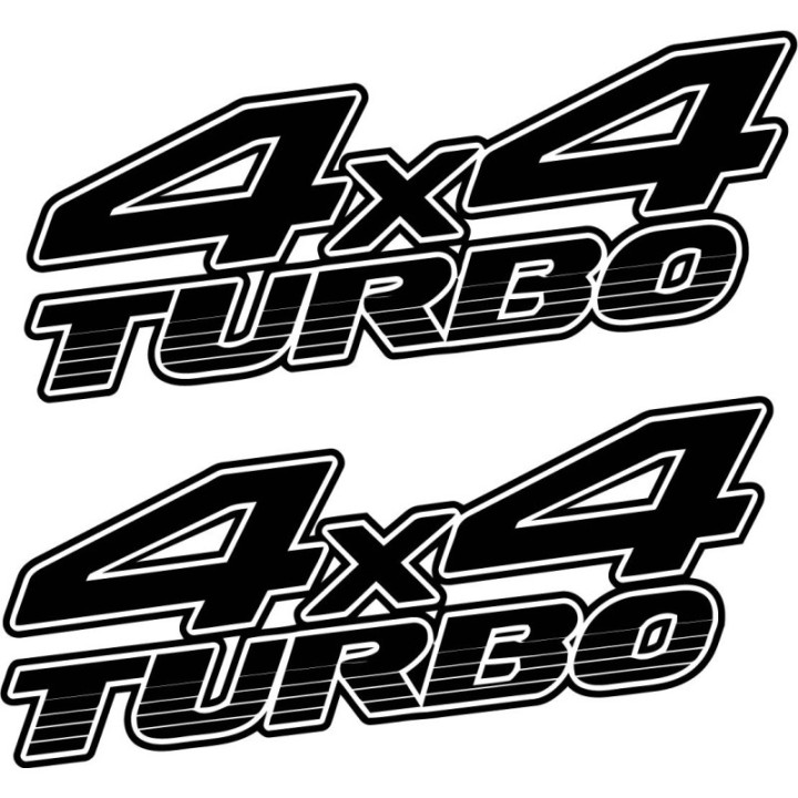 2x 4x4 Turbo Off Road 4wd Die Cut Style 2 Stickers Decals - DecalsHouse