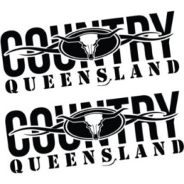 2x Country Qld Queensland Die Cut Stickers Decals - DecalsHouse
