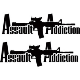 Assault Addiction Fishing 23 Die Cut Decals Stickers - DecalsHouse