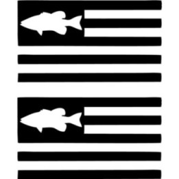 Bass American Flag Die Cut Decals Stickers - DecalsHouse