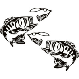 Bass And Spinner Fishing 29 Die Cut Decals Stickers - DecalsHouse