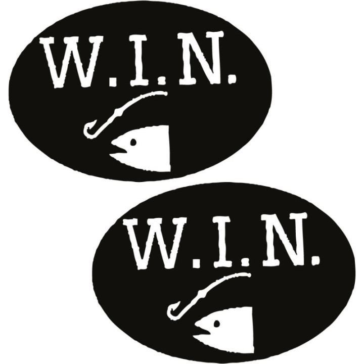 Bass Fishing Win Fishing 27 Die Cut Style 2 Decals Stickers - DecalsHouse