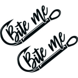 Bite Me Fishing 27 Die Cut Decals Stickers - DecalsHouse