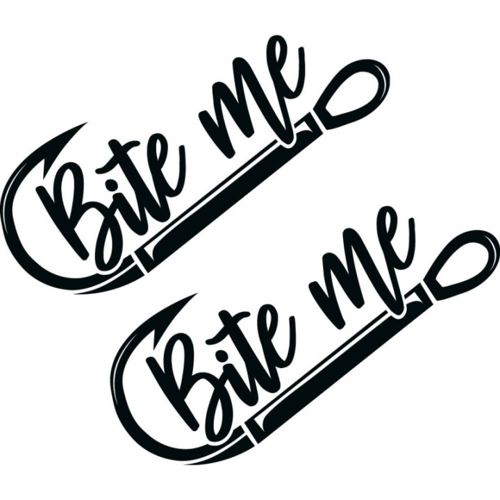 Bite Me Fishing 27 Die Cut Decals Stickers - DecalsHouse