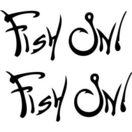 Fish On Fishing 27 Die Cut Style 2 Decals Stickers - DecalsHouse