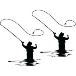 Fly Fishing 29 Die Cut Style 2 Decals Stickers - DecalsHouse