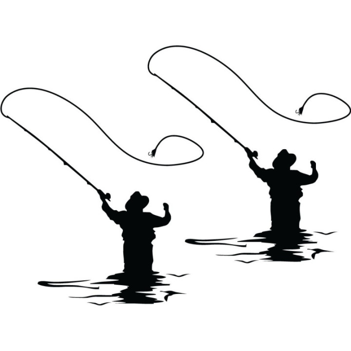 Fly Fishing 29 Die Cut Style 2 Decals Stickers - DecalsHouse