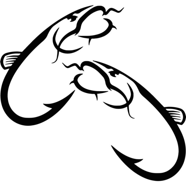 Hook Fish 27 Die Cut Decals Stickers - DecalsHouse