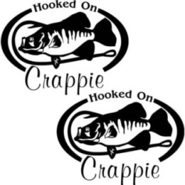 Hooked On Crappie 23 Fishing Die Cut Decals Stickers - DecalsHouse