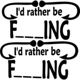 Id Rather Be Fishing Die Cut 14 Style 2 [Converted] Decals Stickers - DecalsHouse