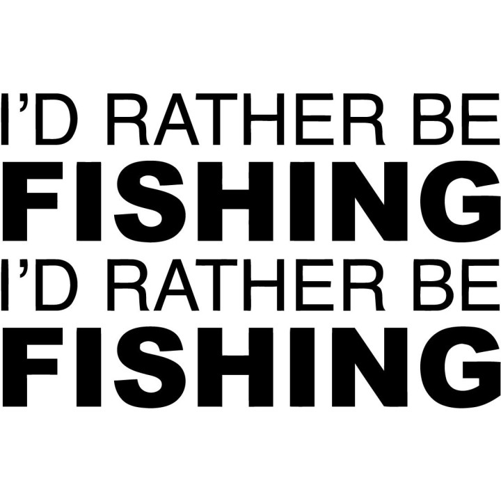 Id Rather Be Fishing Die Cut 14 [Converted] Decals Stickers - DecalsHouse