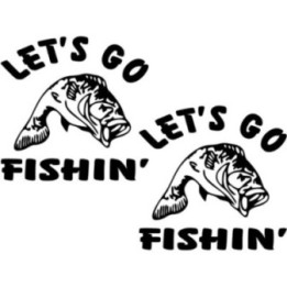 Lets Go Fishing 29 Die Cut Decals Stickers - DecalsHouse