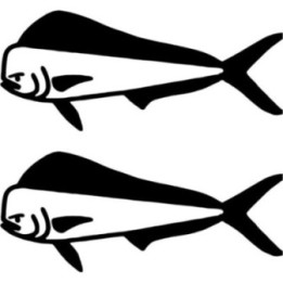 Mahi Dolphin Fishing Die Cut Decals Stickers - DecalsHouse