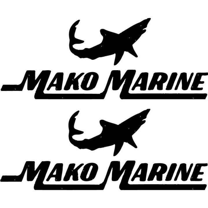 Mako Marine Fishing Die Cut Decals Stickers - DecalsHouse