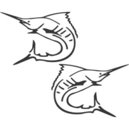 Marlin Skeleton Sportfishing 27 Die Cut Decals Stickers - DecalsHouse