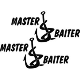Master Baiter Logo Fishing 27 Die Cut Decals Stickers - DecalsHouse