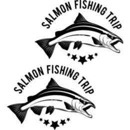 Salmon Fishing Trip 29 Die Cut Decals Stickers - DecalsHouse
