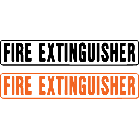 2x Label Fire Extinguisher...